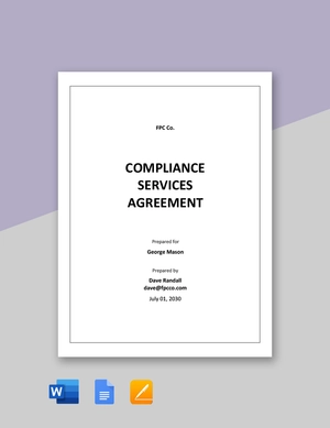 Compliance Services Agreement Template