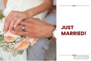 Wedding Registry Announcement Card Template