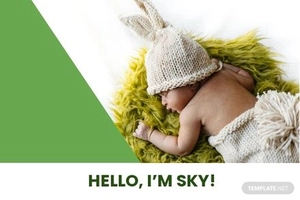 Birth Announcement Card Template