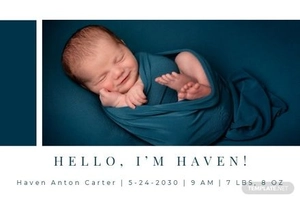 Baby Birth Announcement Card Template