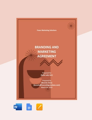 Branding And Marketing Agreement Template