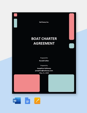 Boat Charter Agreement Template