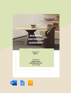 Branding Partnership Agreement Template Branding Partnership Agreement Template