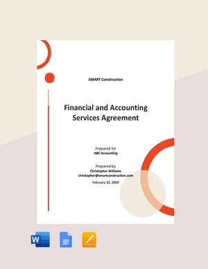 Financial and Accounting Services Agreement Template