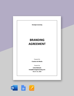 Branding Agreement Template Branding Agreement Template