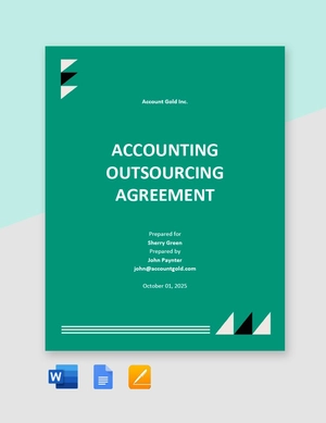 Accounting Outsourcing Agreement Template Accounting Outsourcing Agreement Template