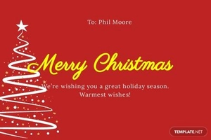 Folded Holiday Card Template