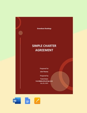 Simple Charter Agreement Template Simple Charter Agreement Template
