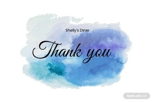 Half Fold Thank You Card Template