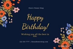 Half Fold Birthday Card Template
