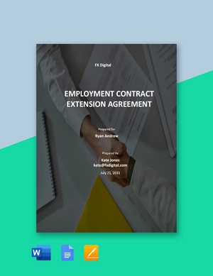 Employment Contract Extension Agreement Template