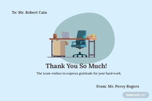 Employee Thank You Card Template