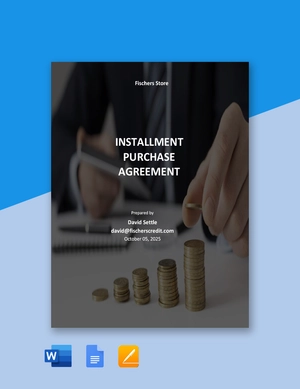 Installment Purchase Agreement Template