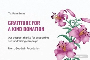 Creative Thank You For Support Card Template
