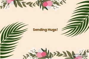 Floral Hug Card Template