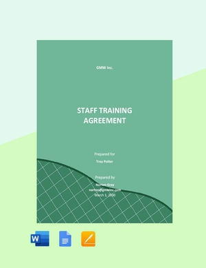 Staff Training Agreement Template