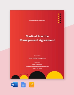 Medical Practice Management Agreement Template