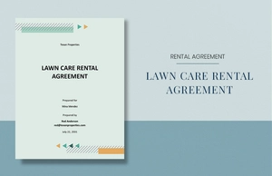 Lawn Care Rental Agreement Template