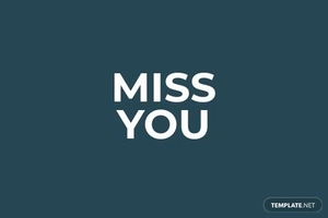 Simple Miss You Card Template
