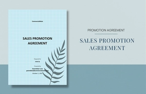Sales Promotion Agreement Template