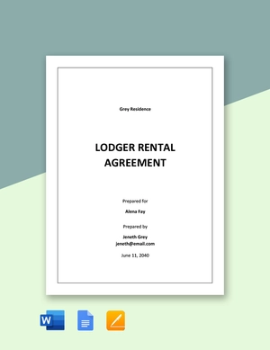 Lodger Rental Agreement Template