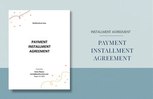 Payment Installment Agreement Template