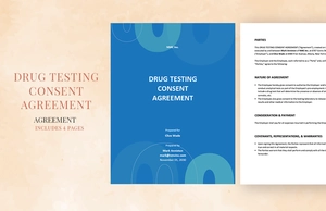 Sample Drug Testing Consent Agreement Template