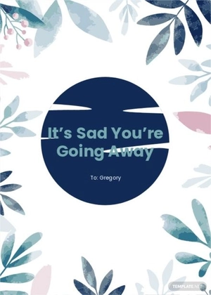 Simple Digital Goodbye Card Template
