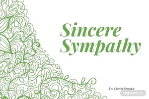 Loss of Pet Condolence Card Template
