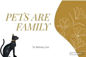 Personalised Loss of Pet Card Template