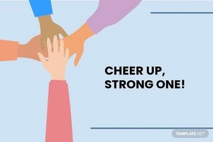 Simple Cheer Up Card Template