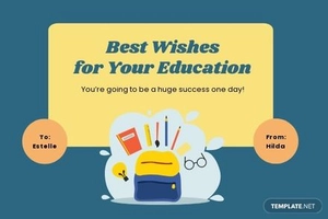 Good Luck For Exam Card Template