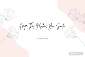 Floral Cheer Up Card Template