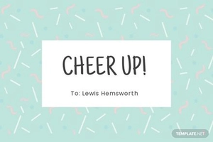 Happy Cheer Up Card Template