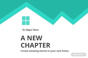 Unique New Home Card Template