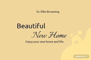 Printable New Home Card Template