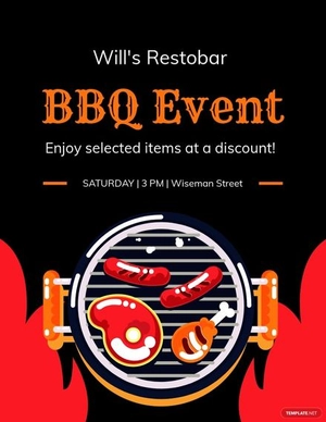 BBQ Event Flyer Template