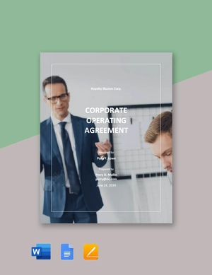 Corporate Operating Agreement Template