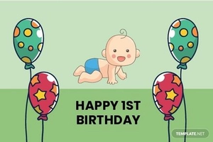 1st Birthday Card Template For Boy