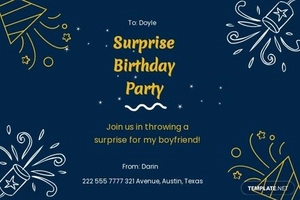 Sample Birthday Invitation Card Template For Him