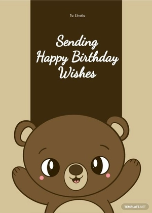 Cute Birthday Card Template for Her