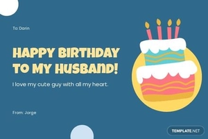 Happy Birthday Card Template For Him