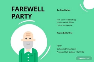 Sample Goodbye Farewell Invitation Card Template