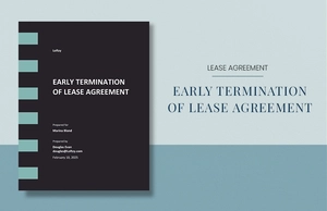 Early Termination Of Lease Agreement Template