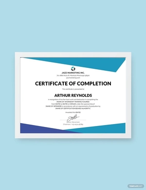 Editable Course Completion Certificate Template