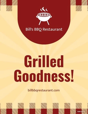 Bbq Restaurant Flyer Template
