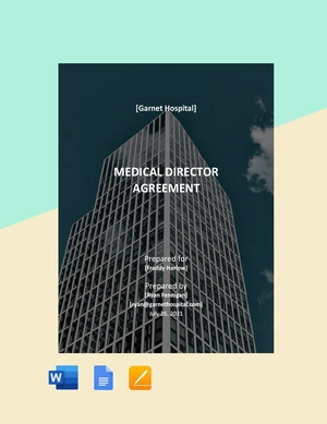 Medical Director Agreement Template
