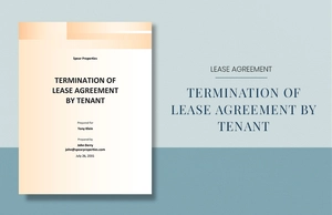 Termination Of Lease Agreement By Tenant Template