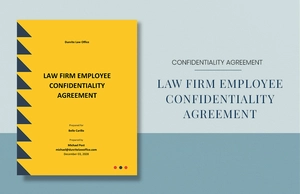 Law Firm Employee Confidentiality Agreement Template