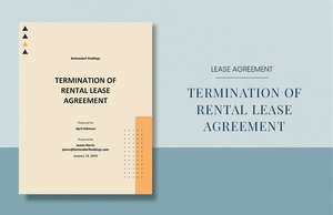 Termination of Rental Lease Agreement Template